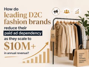 How do leading D2C fashion brands reduce their paid ad dependency as they scale to $10M+ in annual revenue Retention, SEO, and owned channels explained.